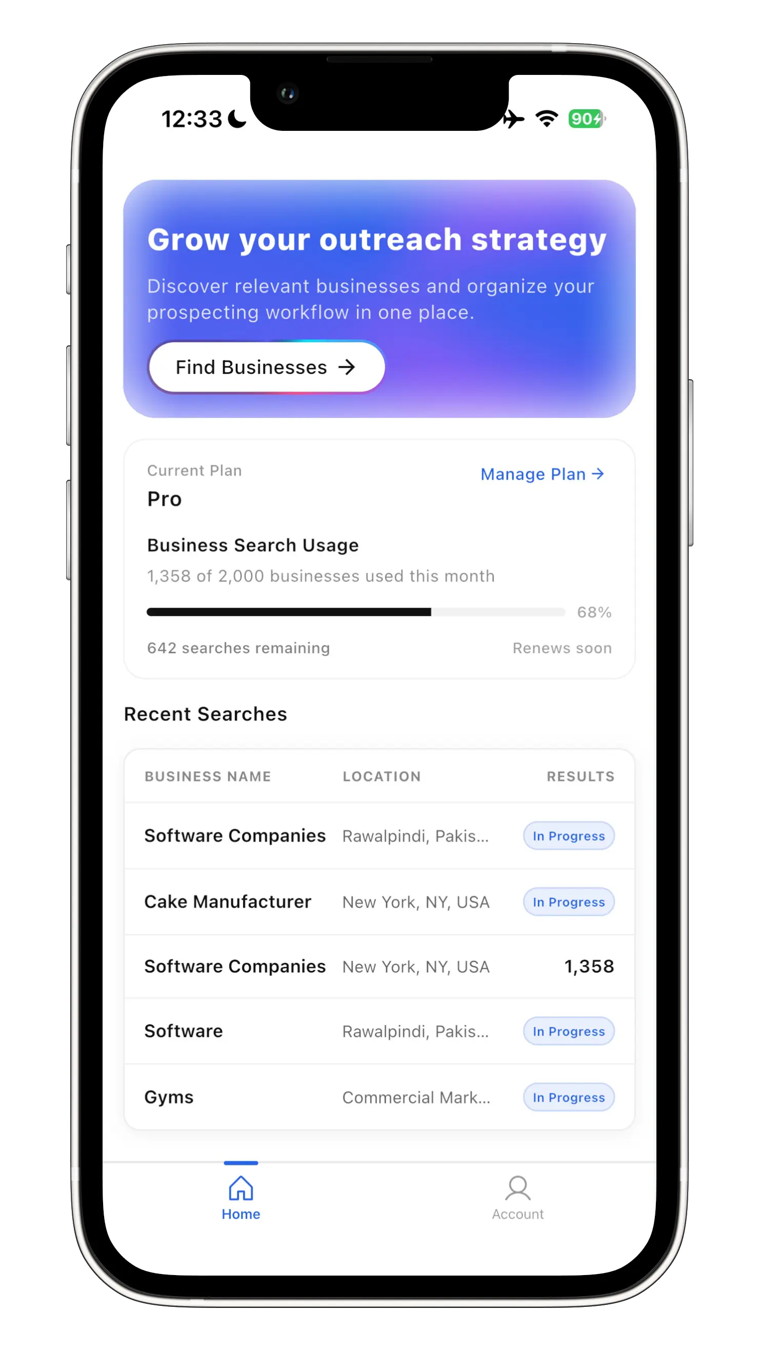 Mobile view
