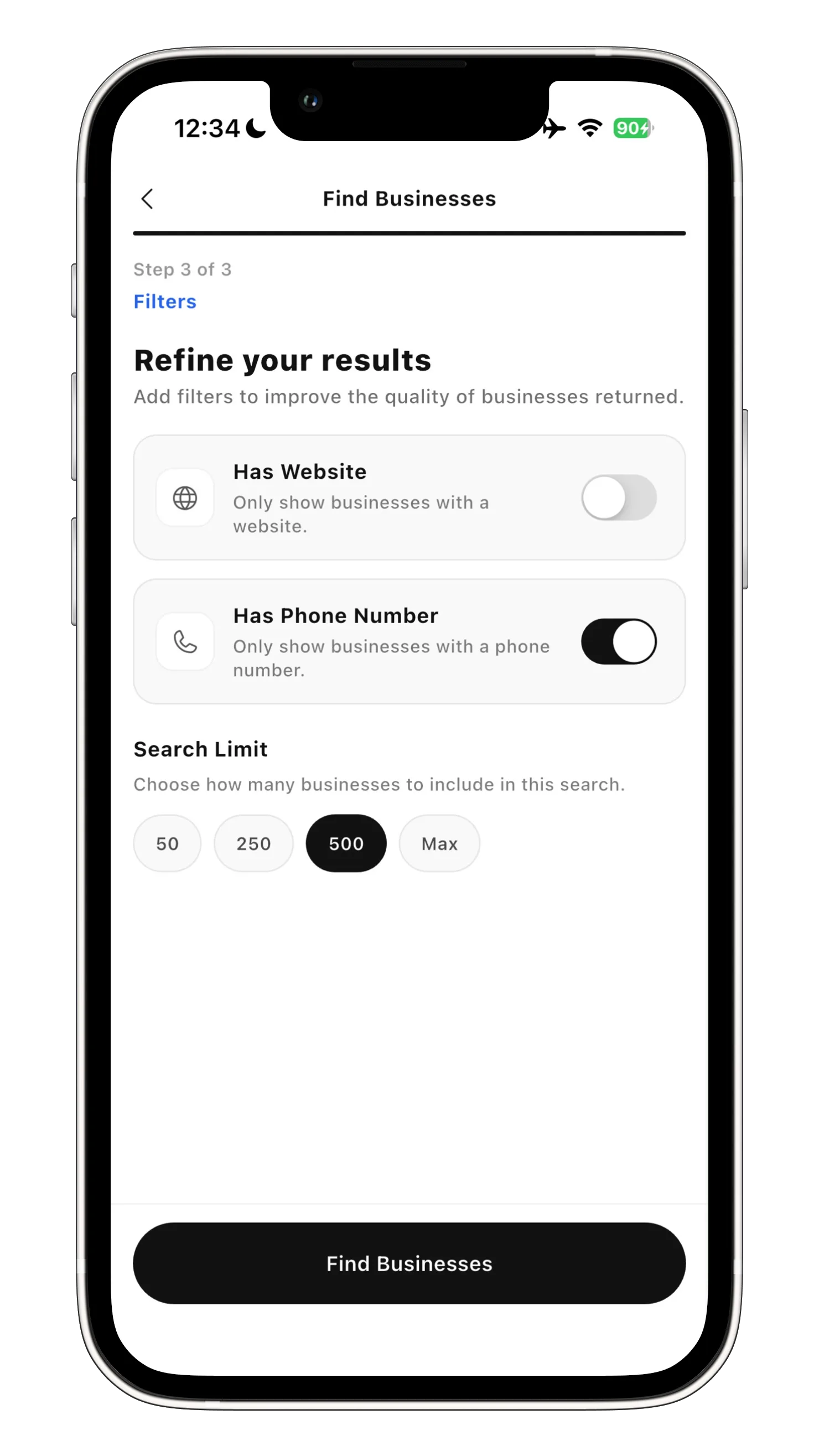 Mobile view